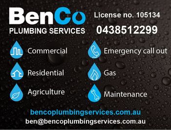 Plumbers In Australia BenCo Plumbing Services in Euroa VIC